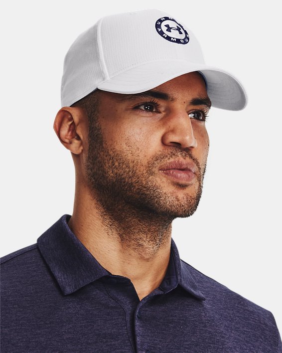Men's UA Jordan Spieth Tour Adjustable Hat in White image number 2